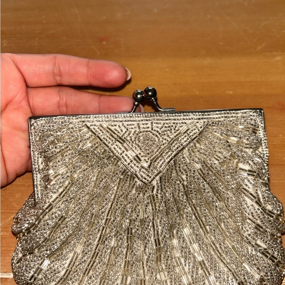 Vintage Elegant Silver Clutch
